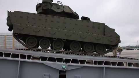Meanwhile a whole bunch of tanks are being unloaded for Trump’s birthday parade