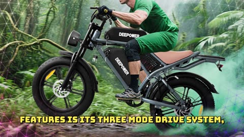 DEEPOWER QS7 Electric Bike 1000W Motor 48V 60AH Battery 20*4.0 inch Fat Tire Electric Bike