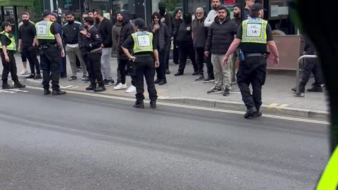 As English families protested against unvetted migrant men being dumped in their communities,