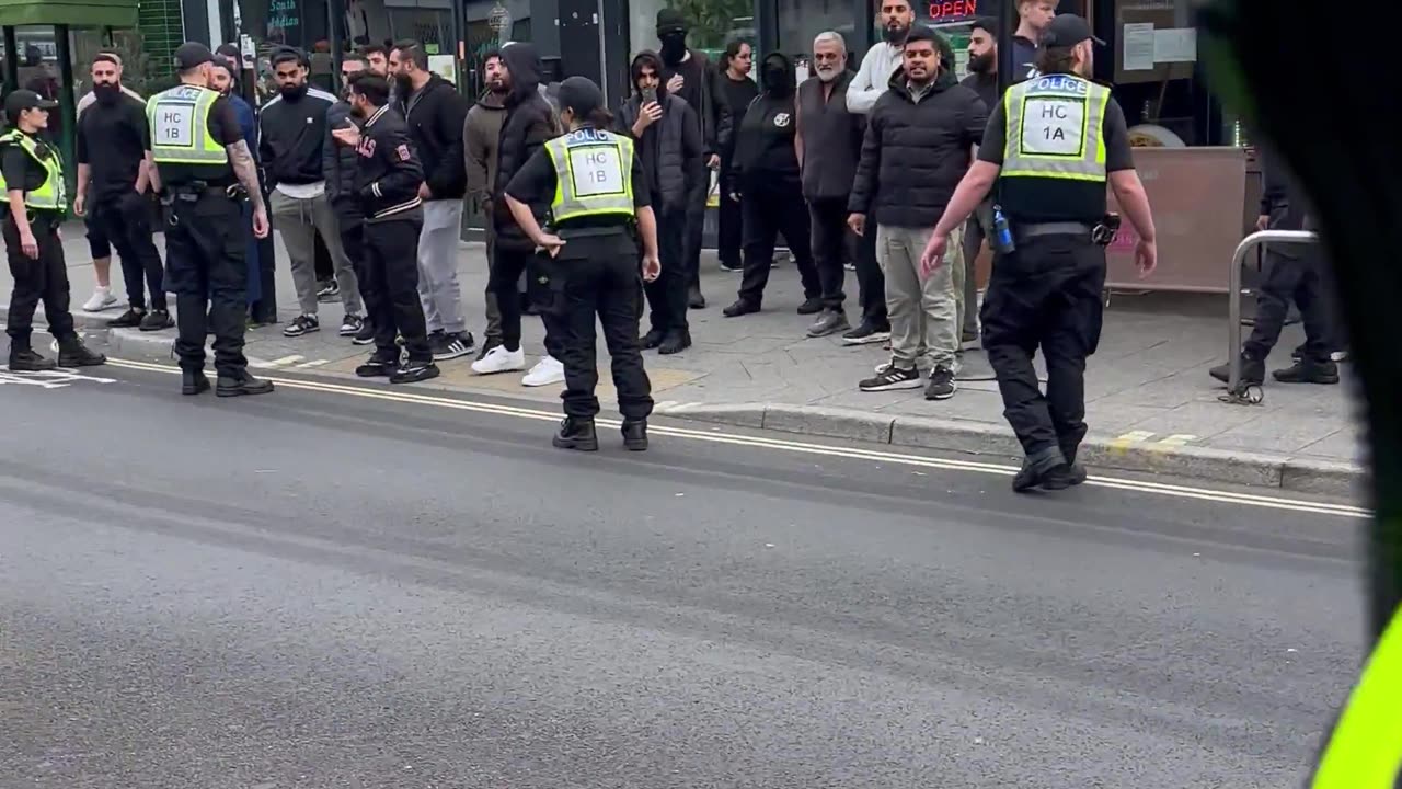 As English families protested against unvetted migrant men being dumped in their communities,