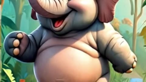 'एक मोटा हाथी झूम के चला #poem #rymes #elephant #kitten #cat #viralshort #shortvideoviral