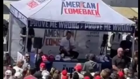 Charlie Kirk. He was hit and taken from the location by his security.