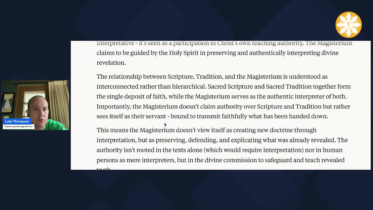 Roman Catholic Magisterium & Personalist Conscience