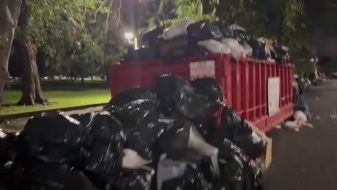 Philadelphia is covered in garbage as city workers strike and the mayor urged people not to take out the trash.