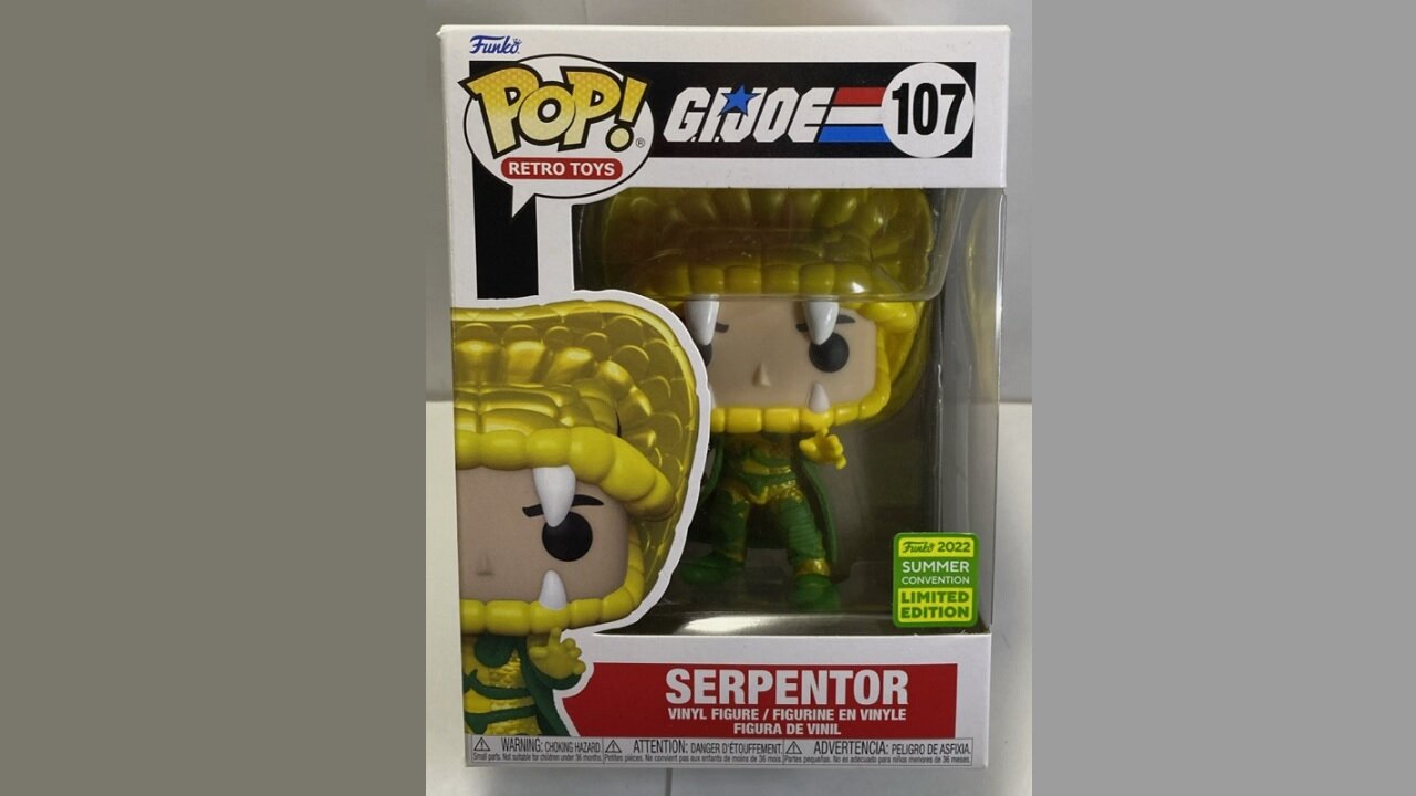 Funko POP! Retro Toys: G.I. Joe: Serpentor #107 Summer Conv. LTD w/ Pop Protector