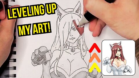 Erza Scarlet Fan Art from Fairy Tail | Drawing Practice Timelapse