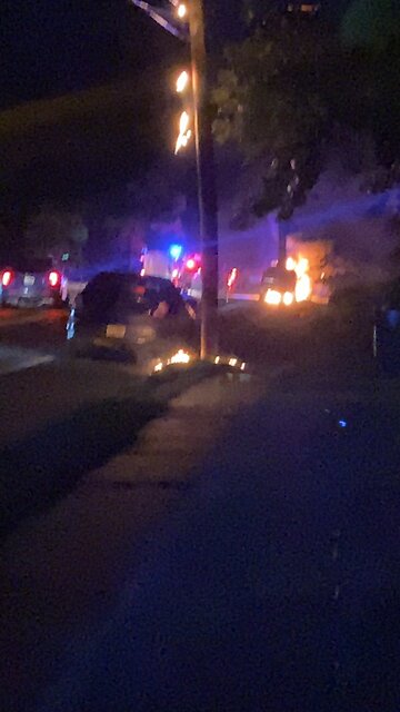 Car on fire 🔥 🚗 by Jack the Irish wolfhound