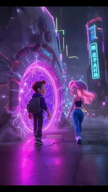 In the neon world, she finally met someone special