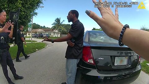 Felony traffic stop - armed man with knife refuses to comply