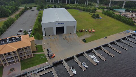 Blasian Babies DaDa Flies Skydio 2+ Pro Kit Drone Over Top Rack Marina, SunCoast Bowrider's Old Home