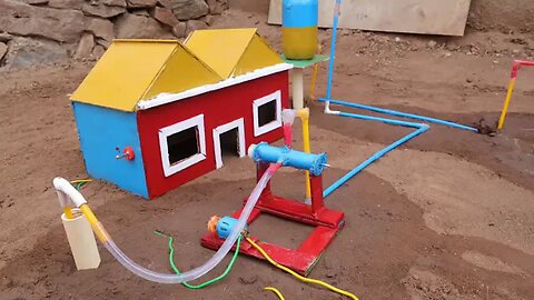 DIY electric wellbore water pump | science project | water tank! #handmadeDIY #sciencesmallexperimen