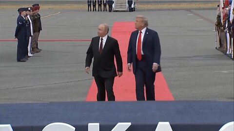 Alaska: American fighter jets buzz Pres Putin & Pres Trump while walking the red carpet ~ isclosetv