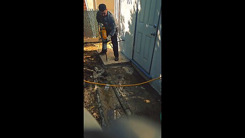 Jack Hammer slab and walk way