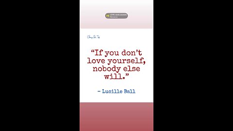 Love yourself
