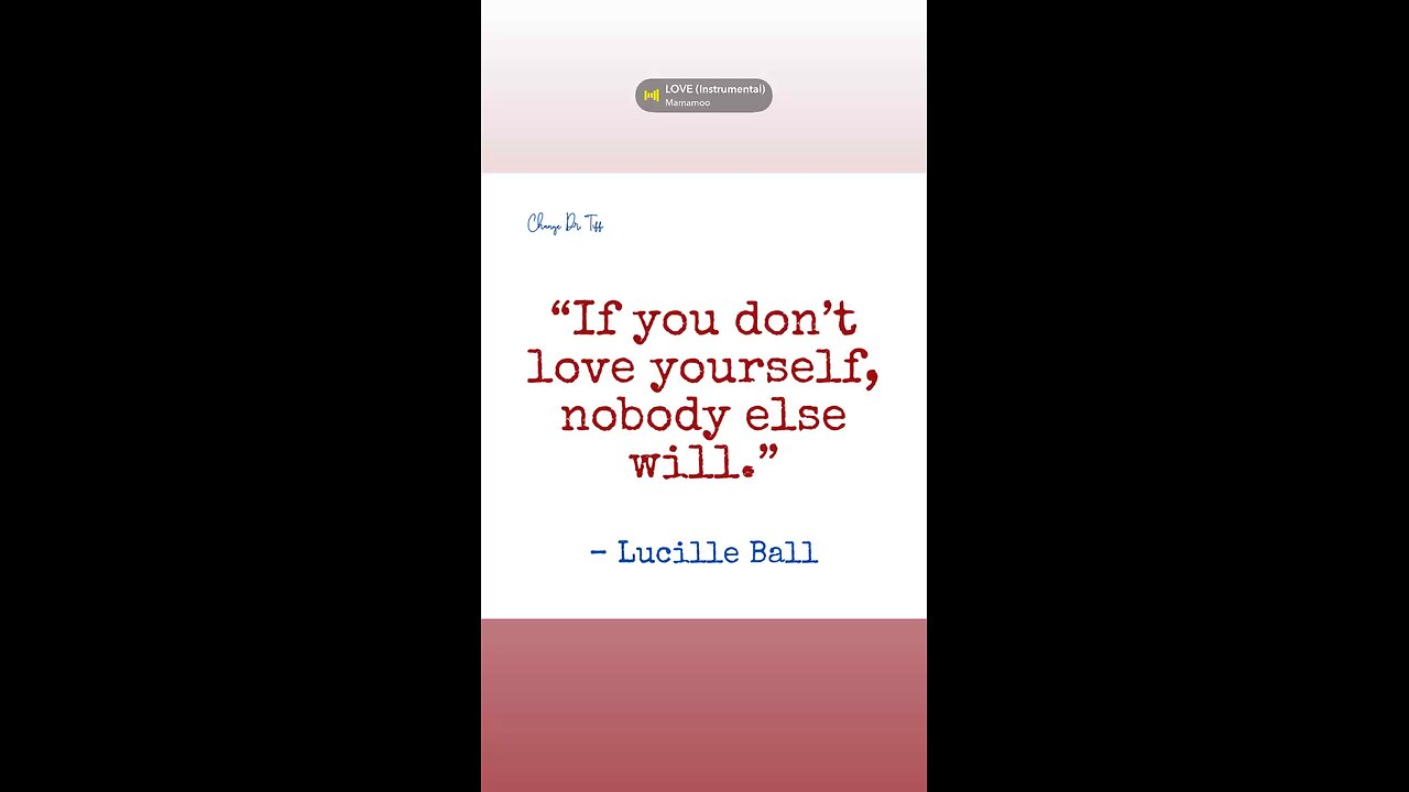 Love yourself