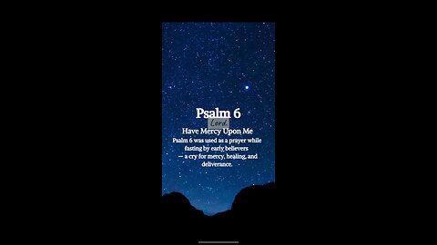 Psalm 6 prayed in fasting and obedience.We seek the Lord for healing, not Baalzebub.