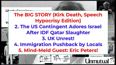 Liberty Conspiracy LIVE 9-15-25 Speech, Kirk, Rubio Kisses Genocide, Mind Meld w Peters!