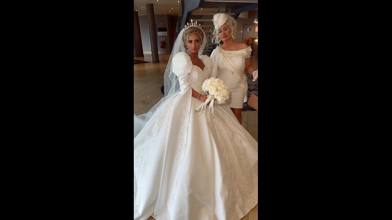 Bride and mum wedding