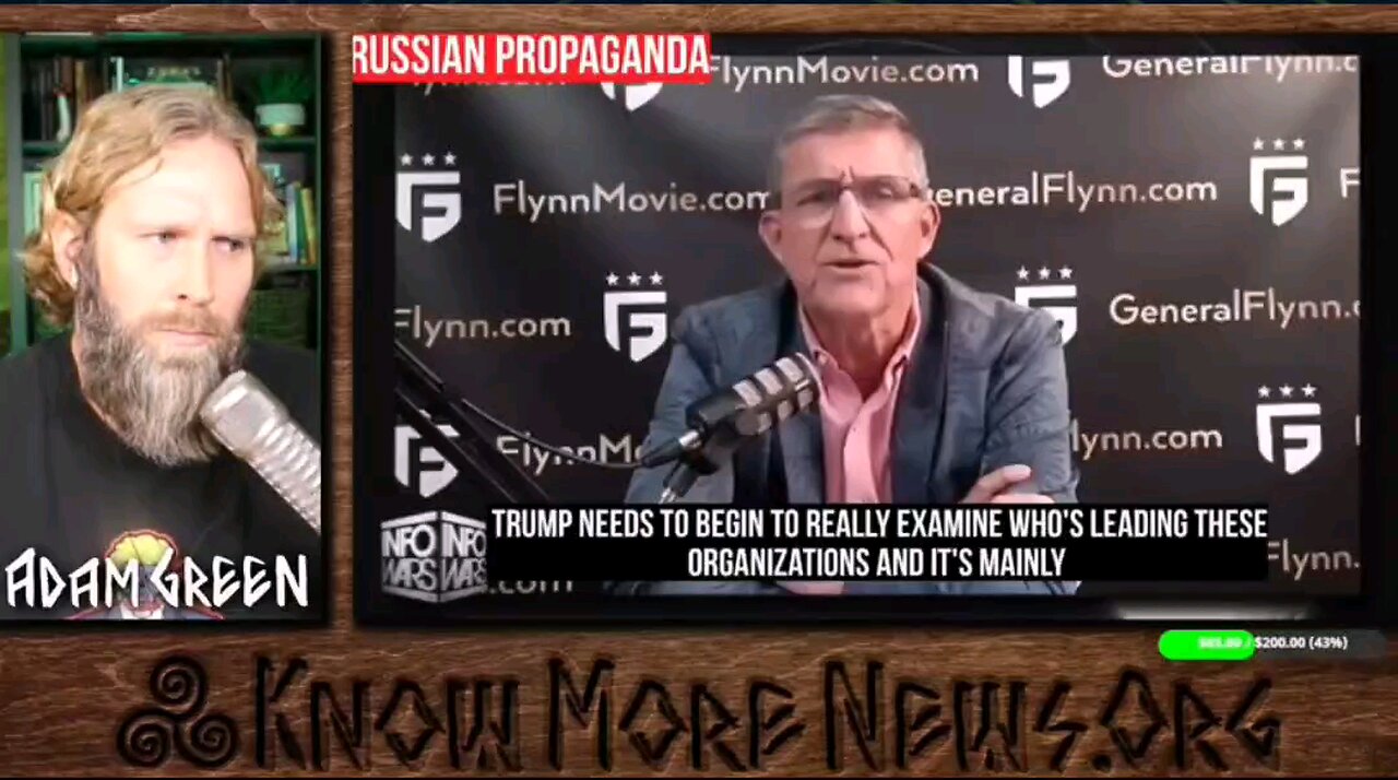 Adam Green covering Mike Flynn's Russian propaganda on Alex Jones