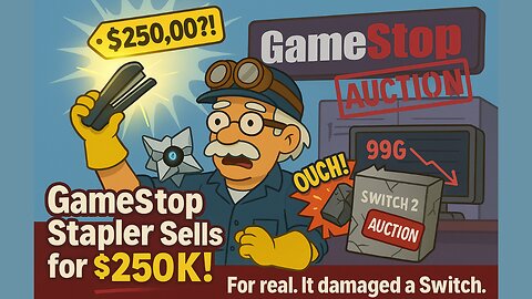 GameStop Stapler DESTROYS Switch 2 Console… Then Sells for $250,000?!