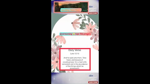 #Good morning,Morning Grace: Daily Verse Verse: 12:15 (King James Bible)