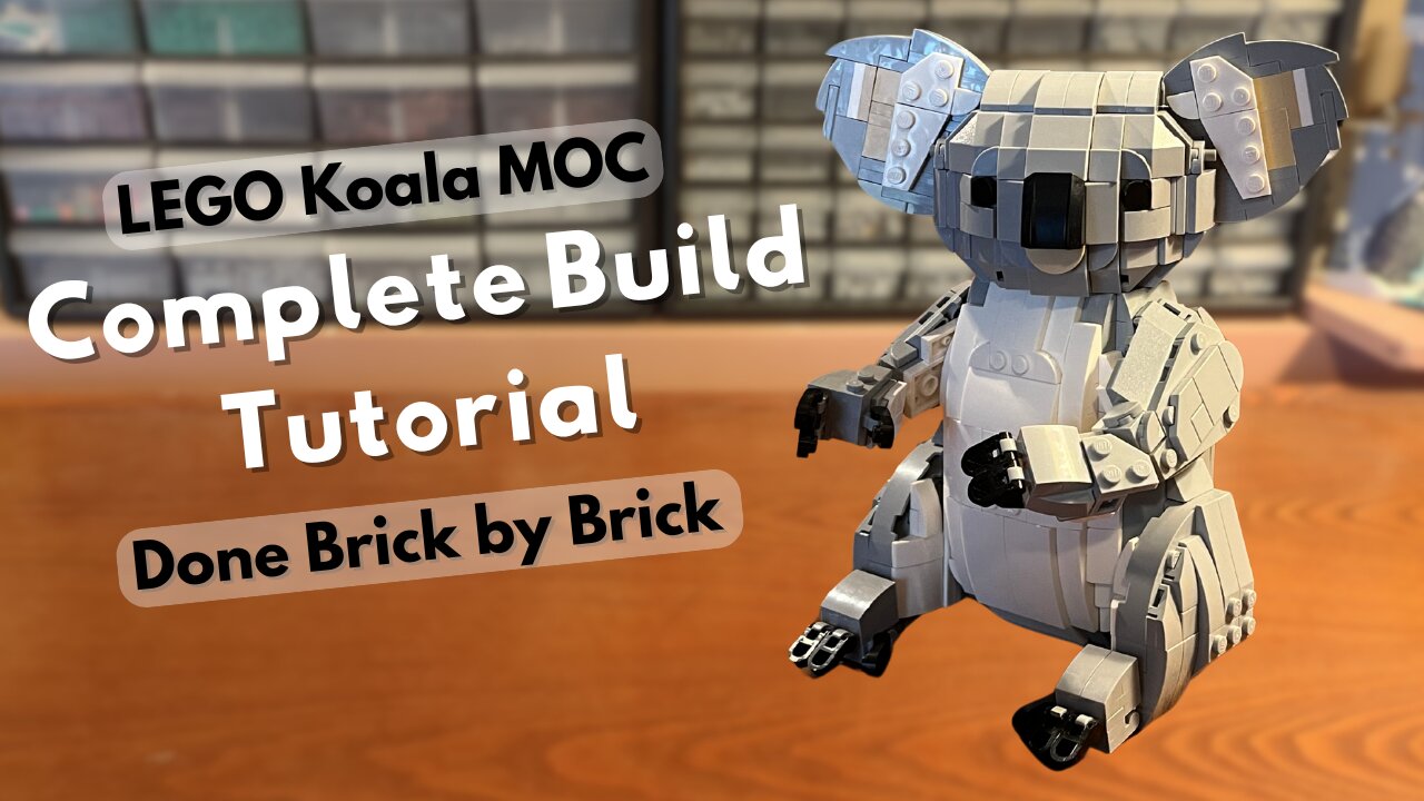 Complete LEGO Koala MOC Build Tutorial - Shown Brick by Brick - Includes 2 sets of Koala Accessories