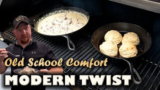 Pellet Smoker Biscuits & Gravy | A Breakfast Where Rustic Meets Modern