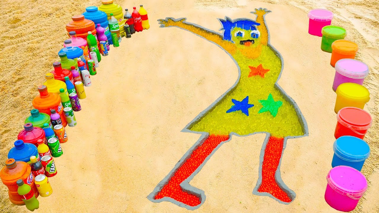 How to make Rainbow Inside Out Joy with Orbeez, Fanta, Coca Cola, Mtn Dew vs Mentos & Popular Sodas