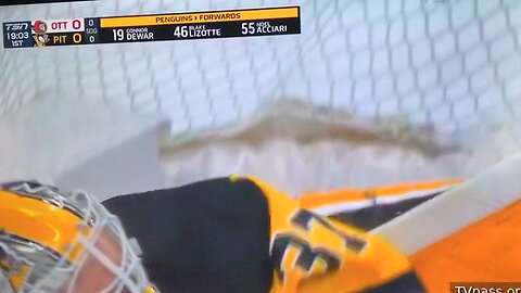 Penguins G #37 Arturs Silovs Big Early Save ! 👀