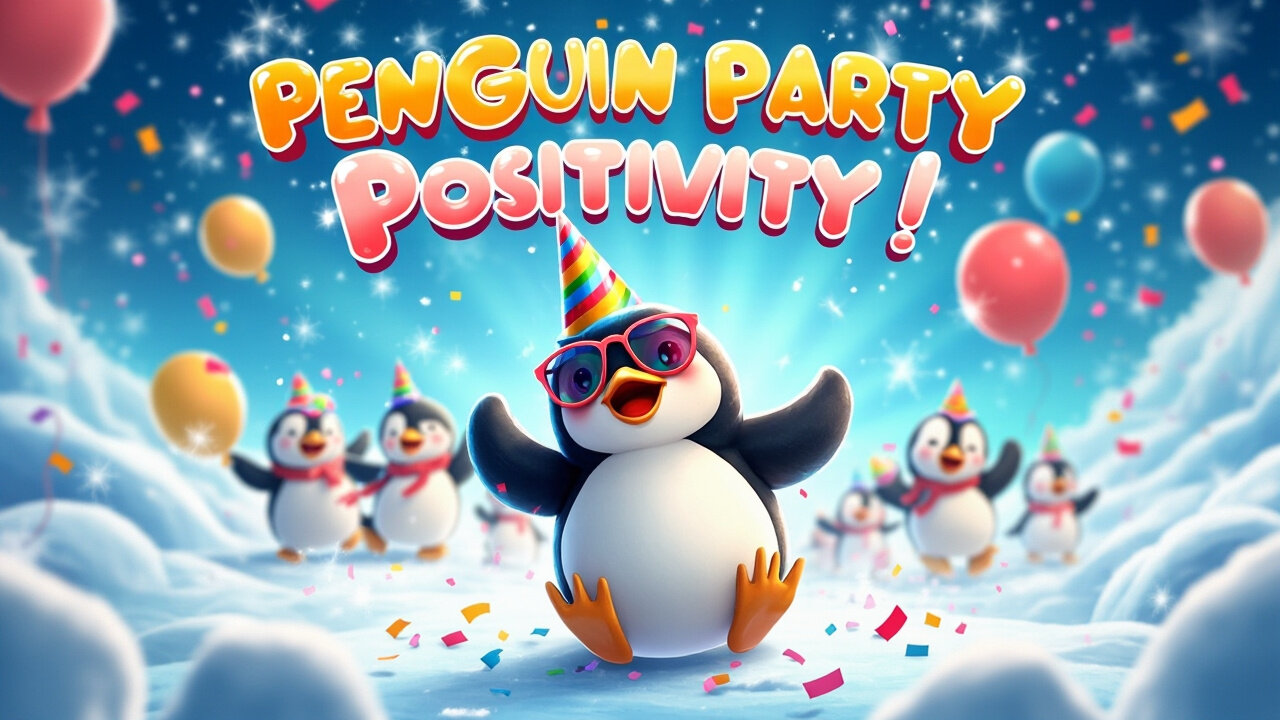 Penguin Party Positivity 🧊 | Kids Music Video with a Positive Message