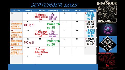 SEPTEMBER 2025 CALENDAR