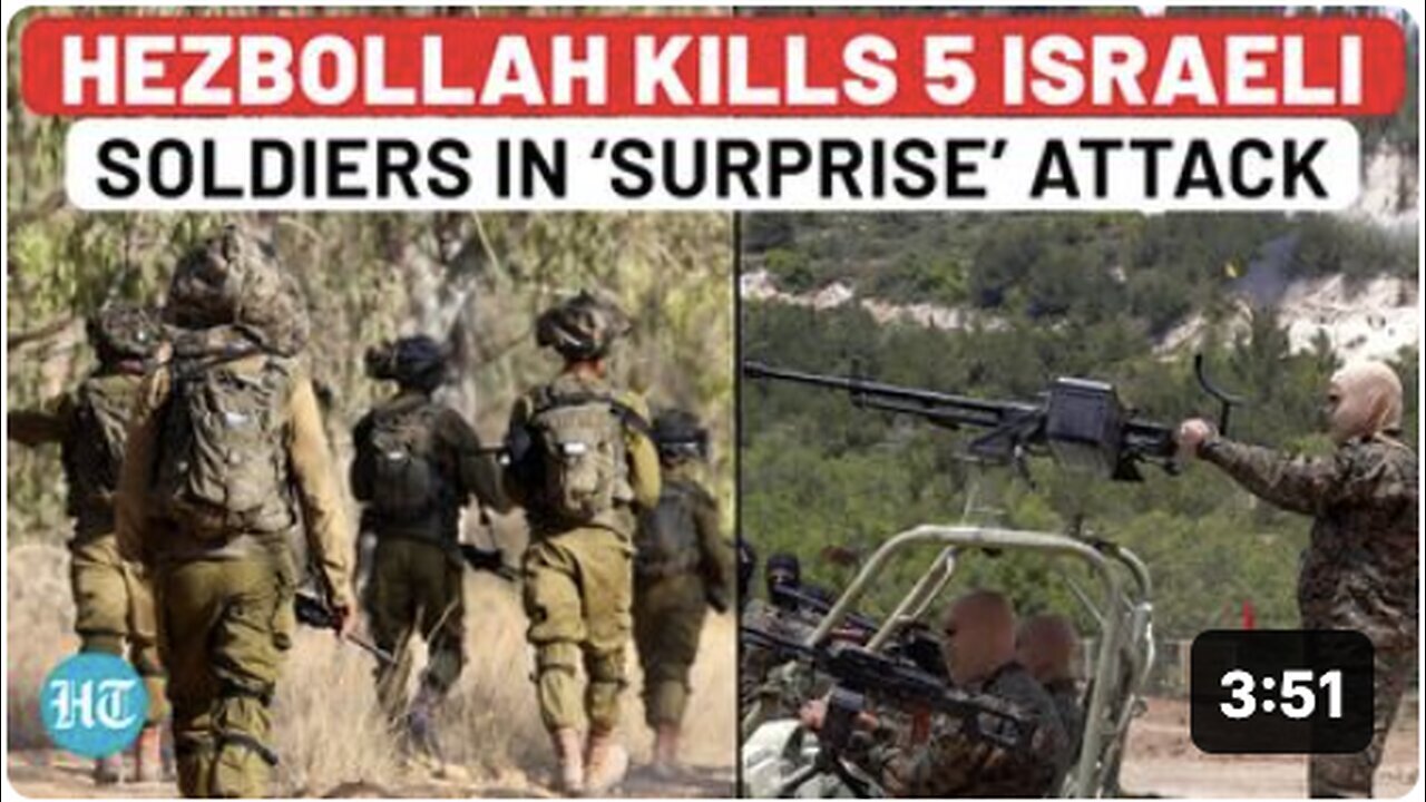 "Hezbollah's Surprise Attack Kills 5 IDF Soldiers, Issues Dire Order to Israel"