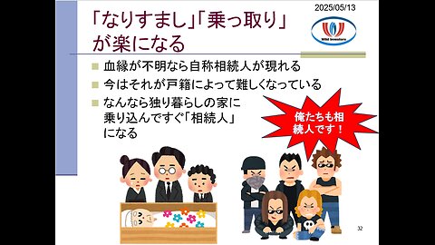 投資戦略動画（公開用）20250513 戸籍は国籍・血縁・地縁を証明するマスタデータ。なくせば権利の証明難しく政府は統治不能に。保守派は破壊工作を警戒。