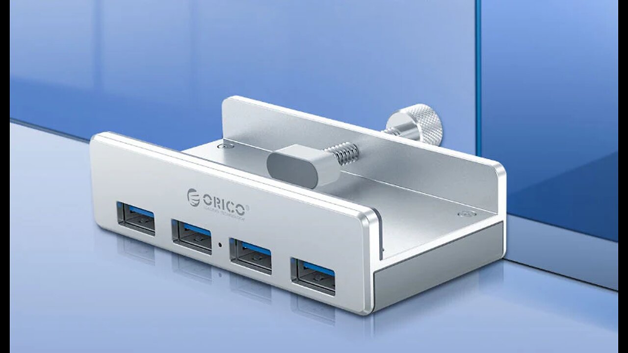Creative Back Clip Snap-on USB3.0 Hub, with 4 USB Ports & Easy- to-fix Design, for Home & Office