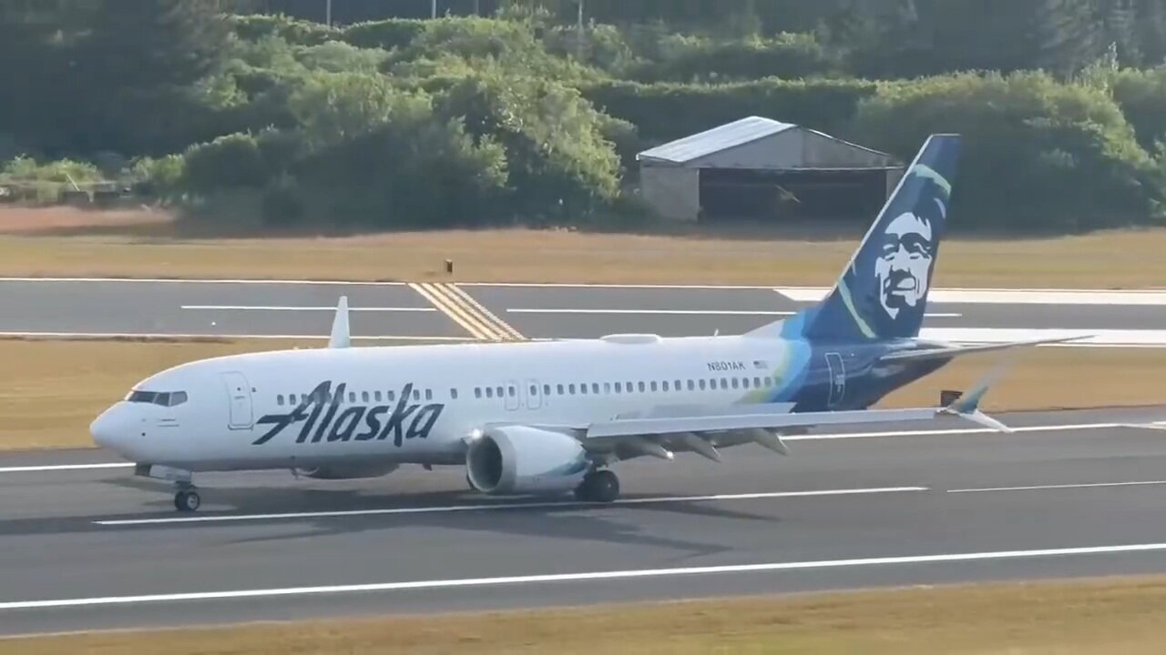 Boeing 737 of Alaska Airlines collided with at least two deer while landing at Kodiak Airport