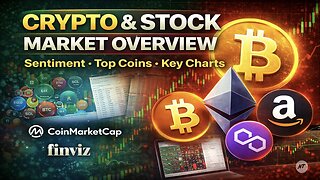 Crypto & Stock Market Overview – Sentiment, Top Coins & Key Charts 📊