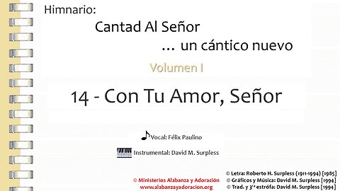 Himnario: Cantad al Señor...un cántico nuevo | Vol. 1 | 14 Con Tu Amor, Señor (Vocal)