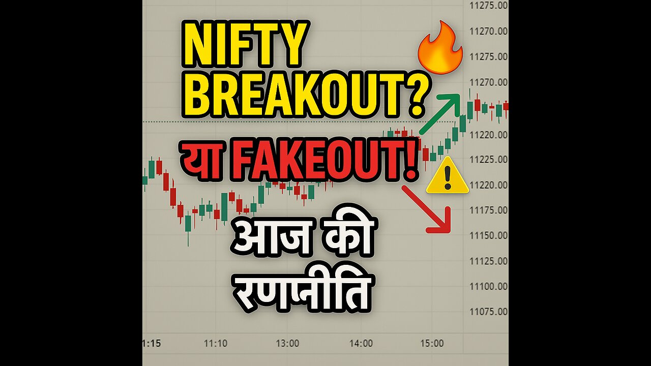 NIFTY BREAKOUT या FAKEOUT? | कल की ट्रेडिंग रणनीति Live Chart के साथ!