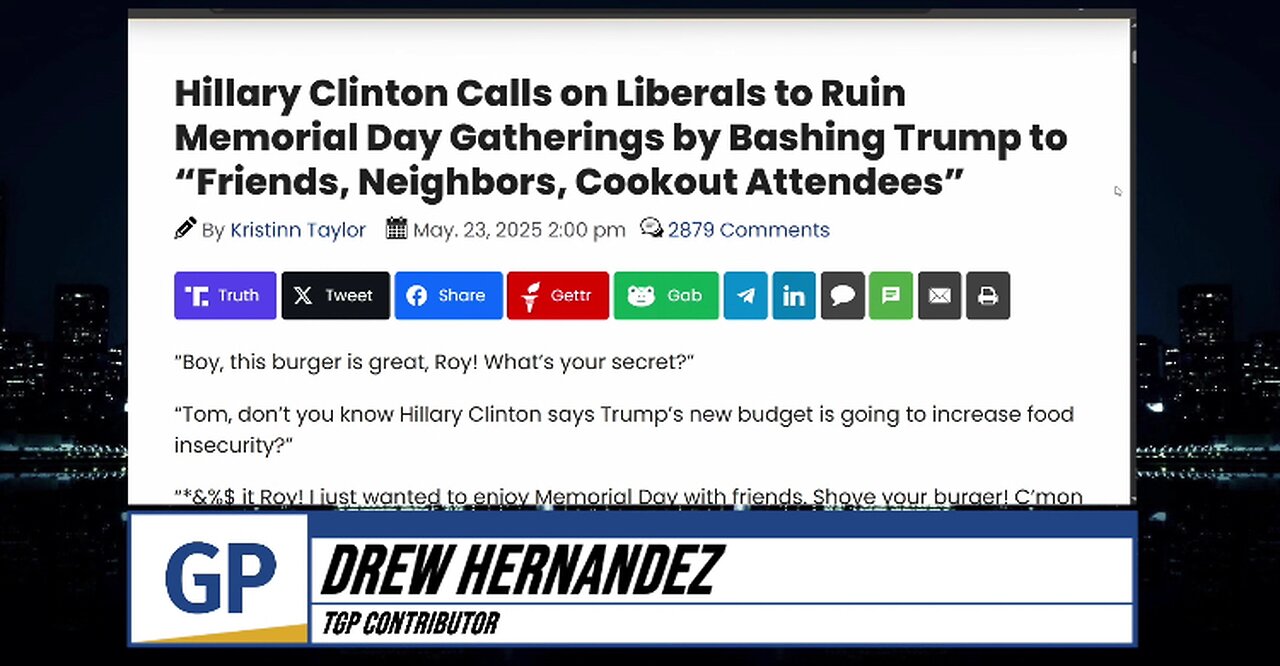 Hillary Clinton Calls To Make Memorial Day About Arguing Over Trump