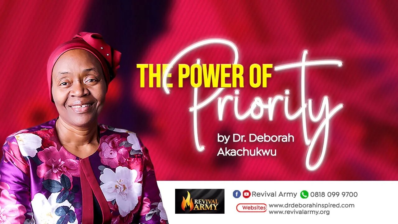 POWER OF PRIORITY _ BISHOP DEBORAH MACFOY AKACHUKWU, Ph.D