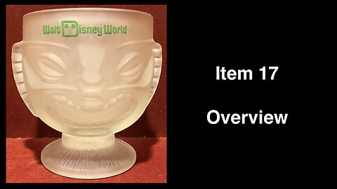 Item 17: 1970s Walt Disney World Polynesian Village Frosted Tiki Mug 4x4 75 Inches