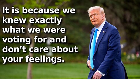 The Left, Especially In the Media, Cannot Grasp Why Trump’s Voters Have No Regrets