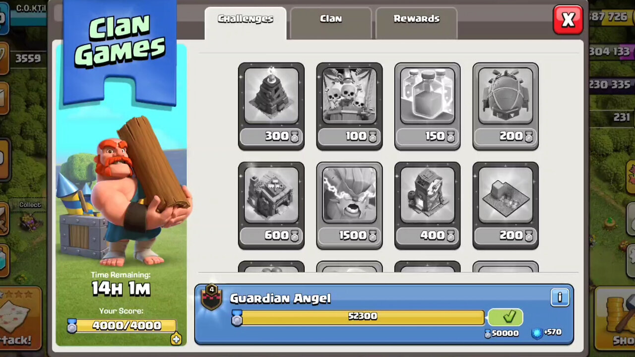 Maxing the Clan Game Rewards With No One Else In Our Clan Clash of Clans