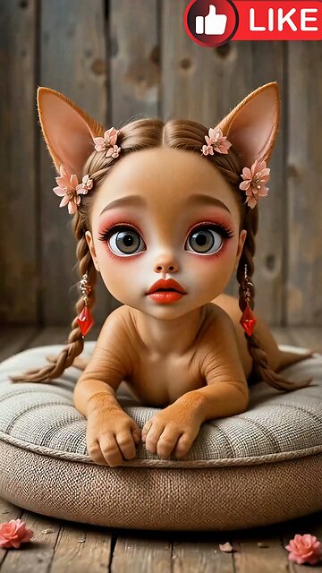 Funny character dog cat and human meet in a unique scene AI generate funny and entertainment video