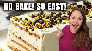 NO BAKE DESSERT: You Won't Believe How Easy This Is! | Cannoli Cake Recipe