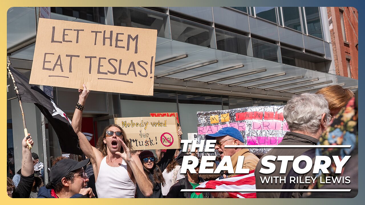 Crazy Leftists Protest Tesla | TODAY on THE REAL STORY 🇺🇸