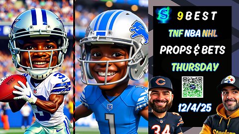Best Thursday Night Football Picks | Cowboys vs Lions | NFL Best Bets and Player Props | NBA PICKS