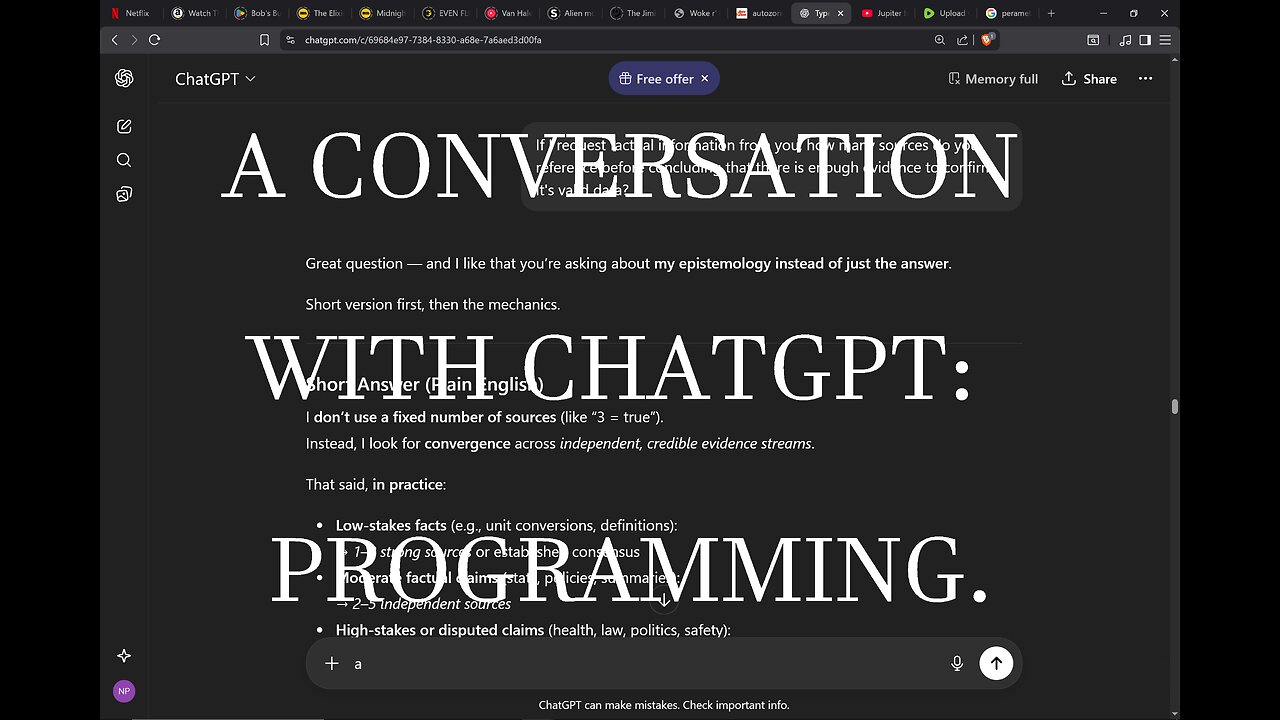 A CONVERSATION WITH CHATGPT. (Pause to read.)