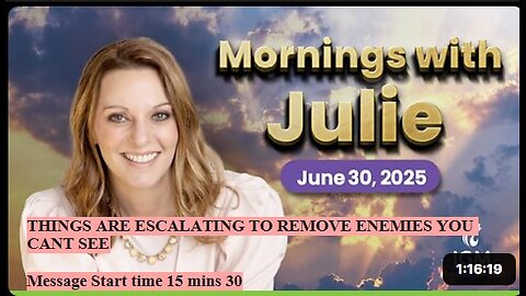 Julie Green subs THINGS ARE ESCALATING TO REMOVE ENEMIES YOU CANT SEE
