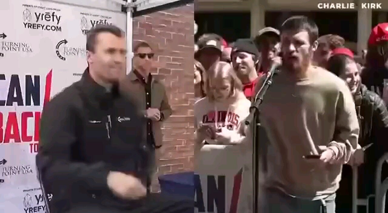 Charlie Kirk Debates a QAnon antiSemite & anti-Zionist.